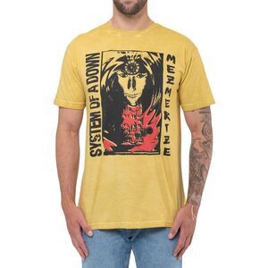 System Of A Down Unisex Adult Reflections Mineral Wash T-Shirt / Mustard Yellow